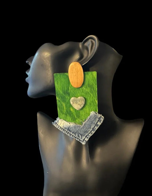 Green Square Stained Sista